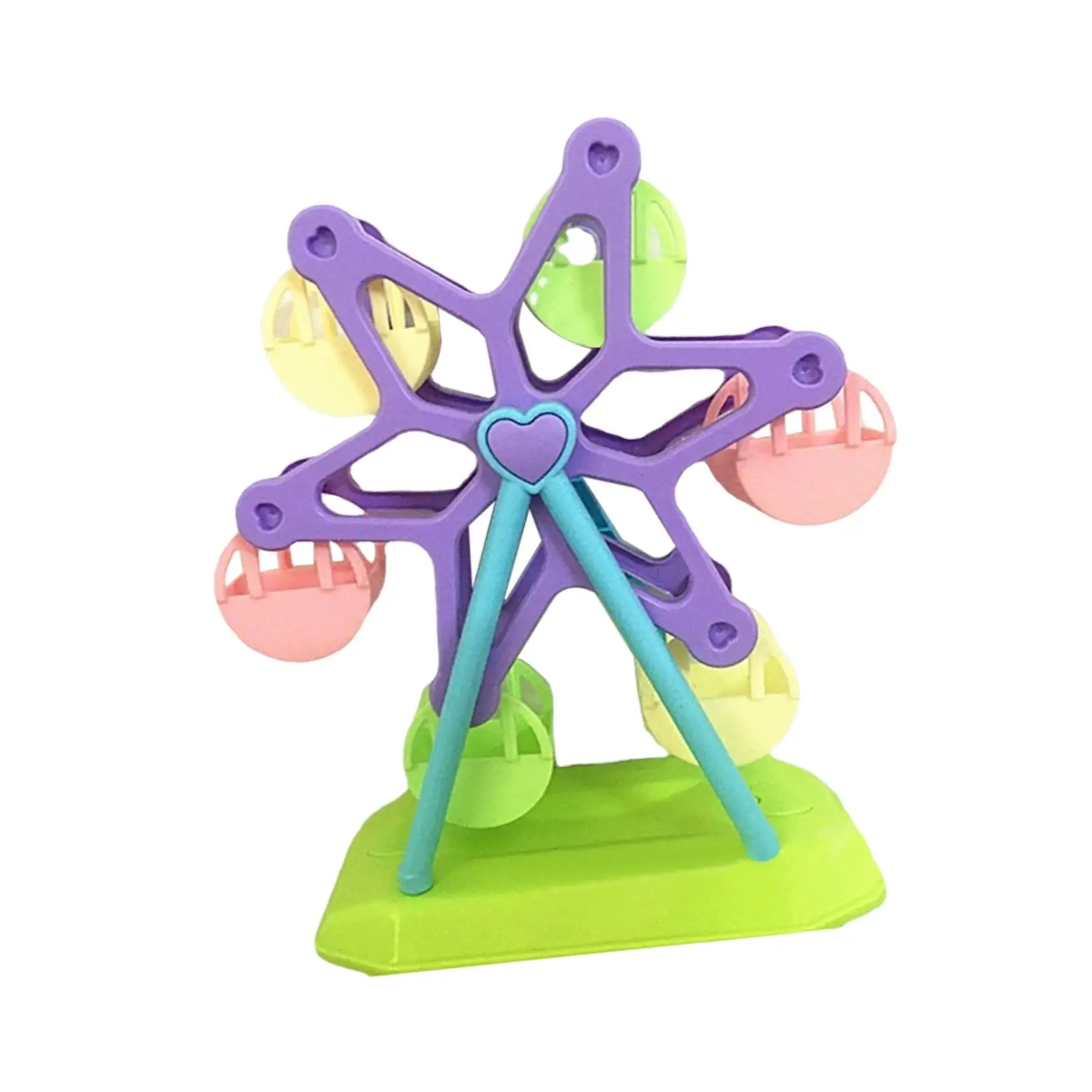 Preschool Toy Wheel Playset Building Kit for Children Amusement Park Carnival with Miniature Rotating Ride Blue DIY 3D Model
