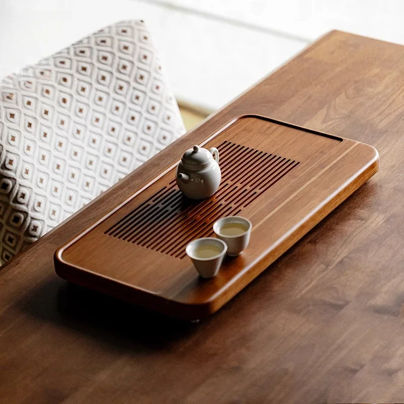 

High Quality Valet Tea Serving Tray Kung Fu Rectangle Office Chinese Style Tea Serving Tray Ceremony Muebles Unique Furniture