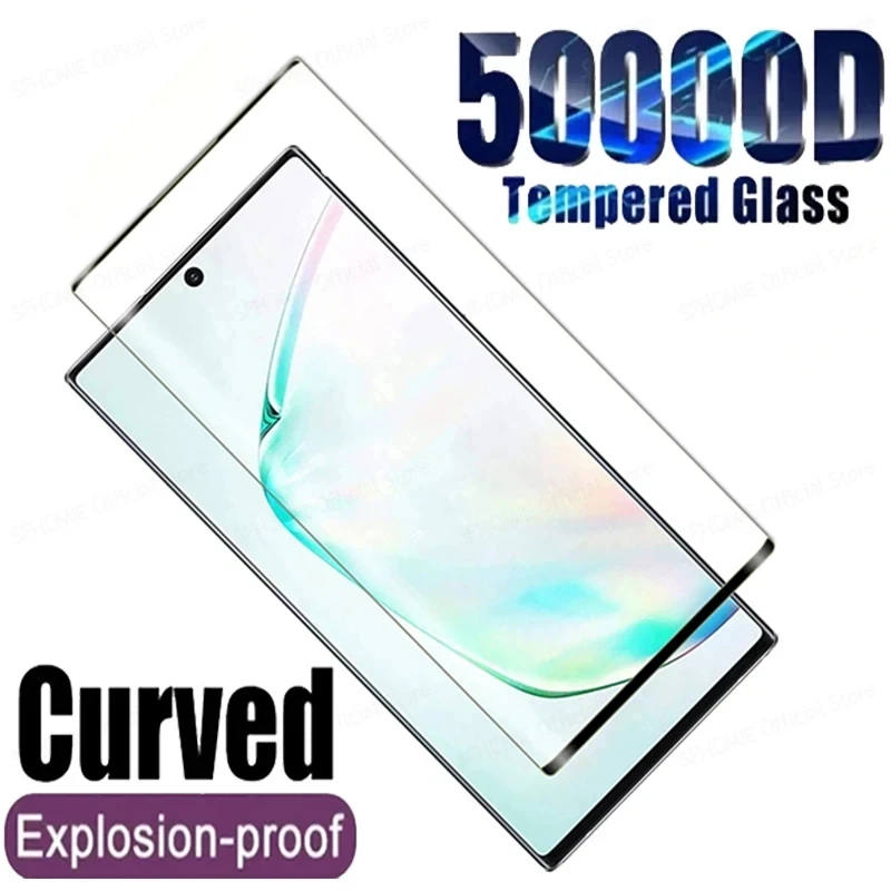 1pcs HD Curved Tempered Glass For Samsung Galaxy S24 Ultra S23 S22 S21 S20 Plus S10 S10e Screen Protectors Note 10 Plus Glass