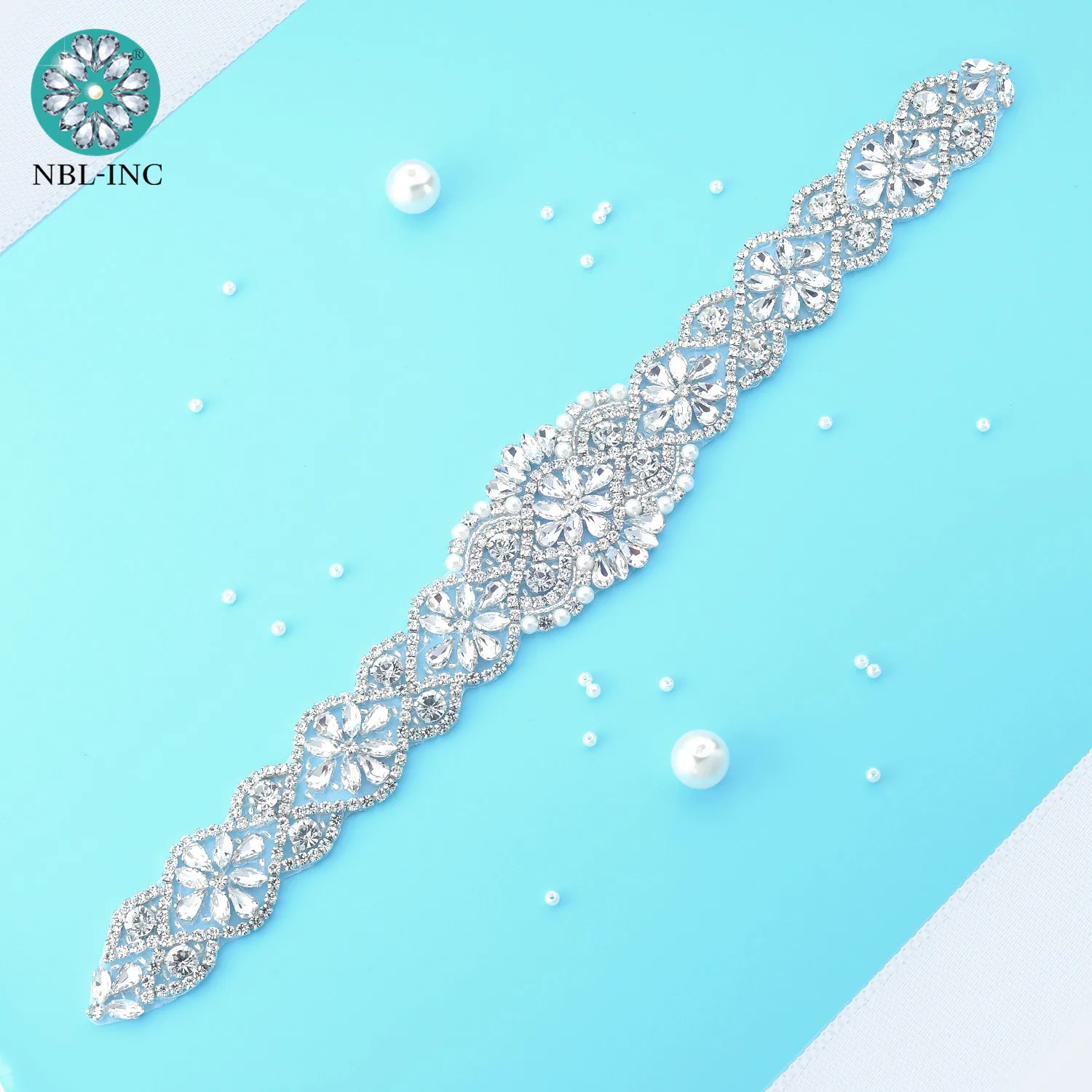 (1 unidad) apliques de cristal plateado para novia con diamantes de imitación, parche dorado con cuentas para planchar, apliques para costura de vestido de novia WDD0403