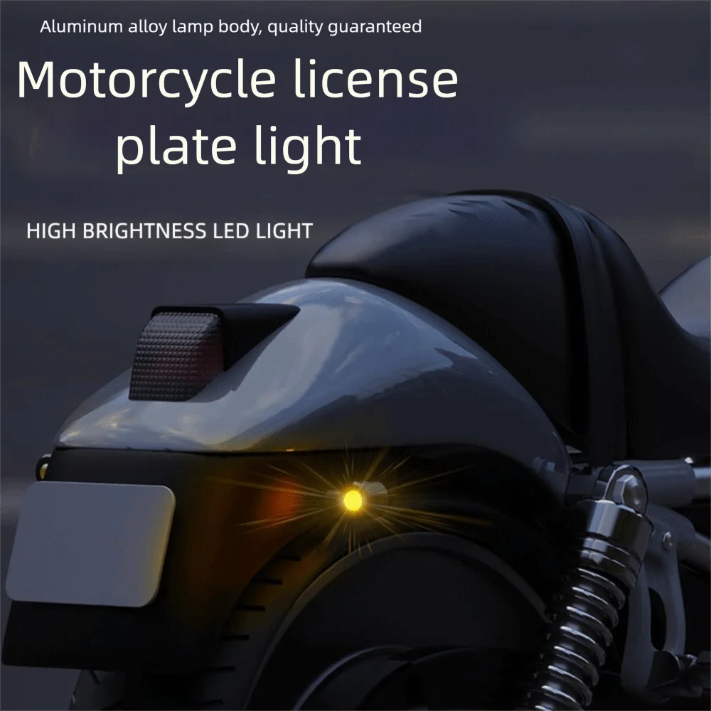 Mini Size Motorcycle Turn Signals Aluminum Alloy DC 12V LED Indicator Lamp Waterproof Yellow Light Motorbike Taillight Parking