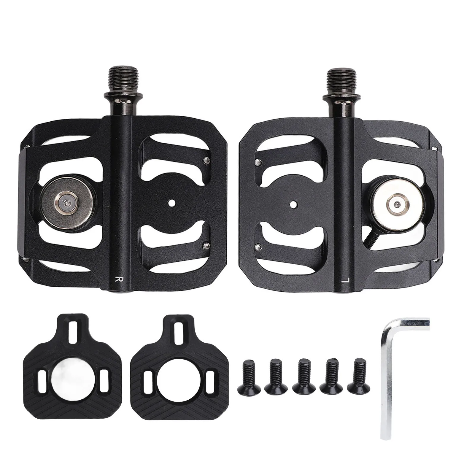 

Bike Pedals Tight Connection Mountain Bike Pedals Aluminum Alloy Steel Shaft Threaded Interface for Replacement