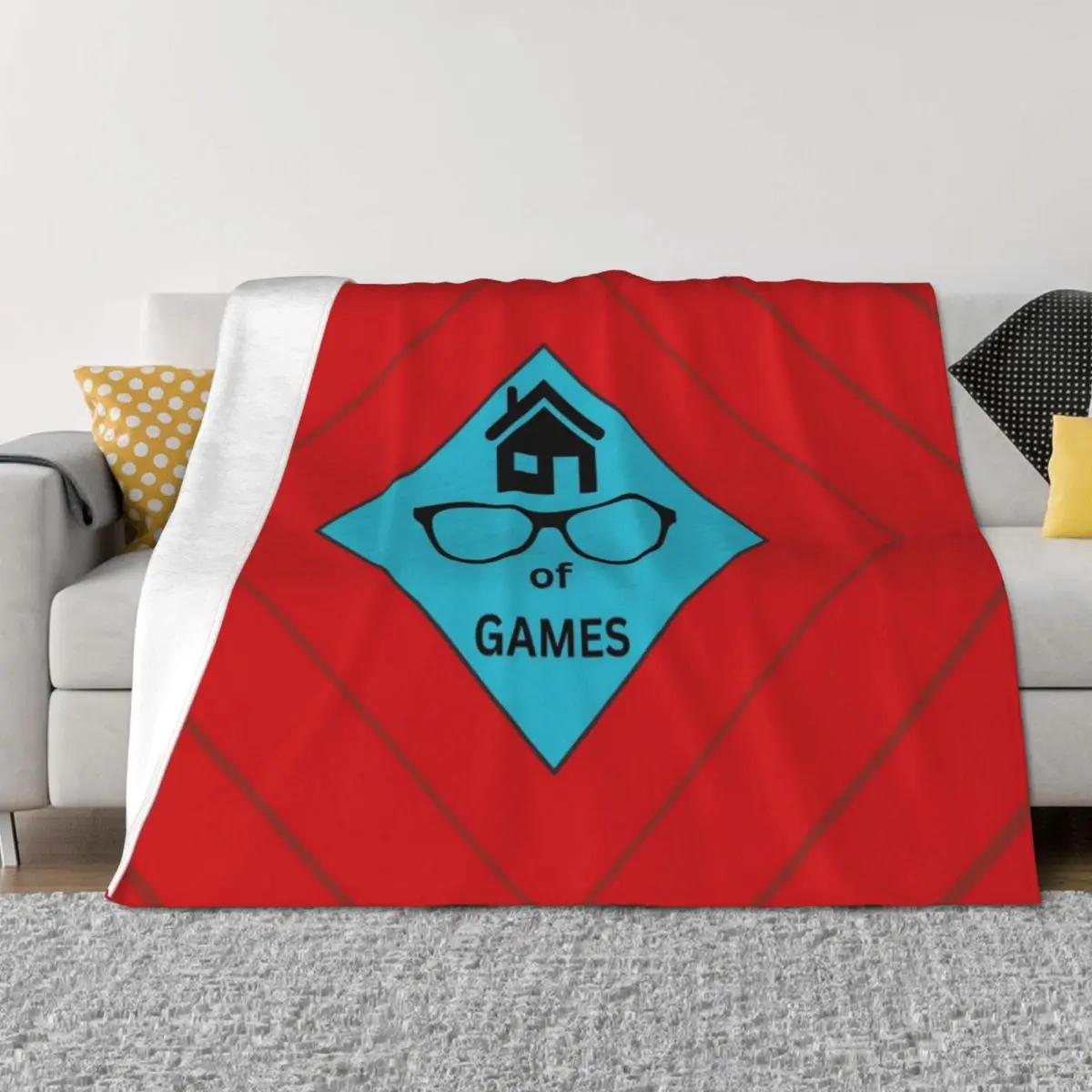 

House of Games Throw Blanket Giant Sofa Plaid Loose Soft Plush Plaid Blankets