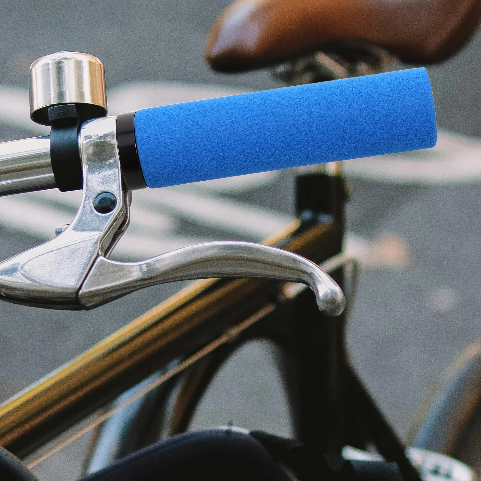 

2pcs Mountain Bike Handlebar Grips Sponge Vibration Absorbing Non-Slip Bike Handle Covers Ergonomic Comfortable Cycling Scooter