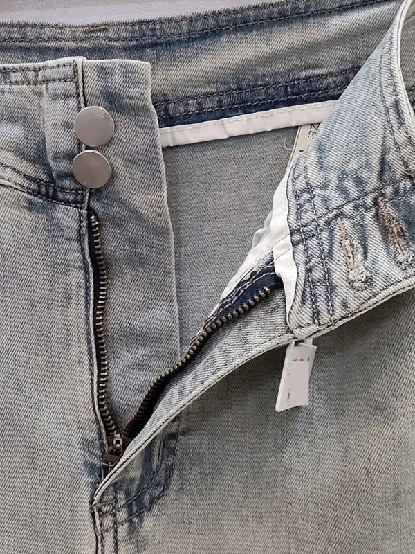 

High Waist Cotton Stretch Denim Skirt Women's Design Sensation Spring Summer Autumn Slimming f-Length Korean Sle