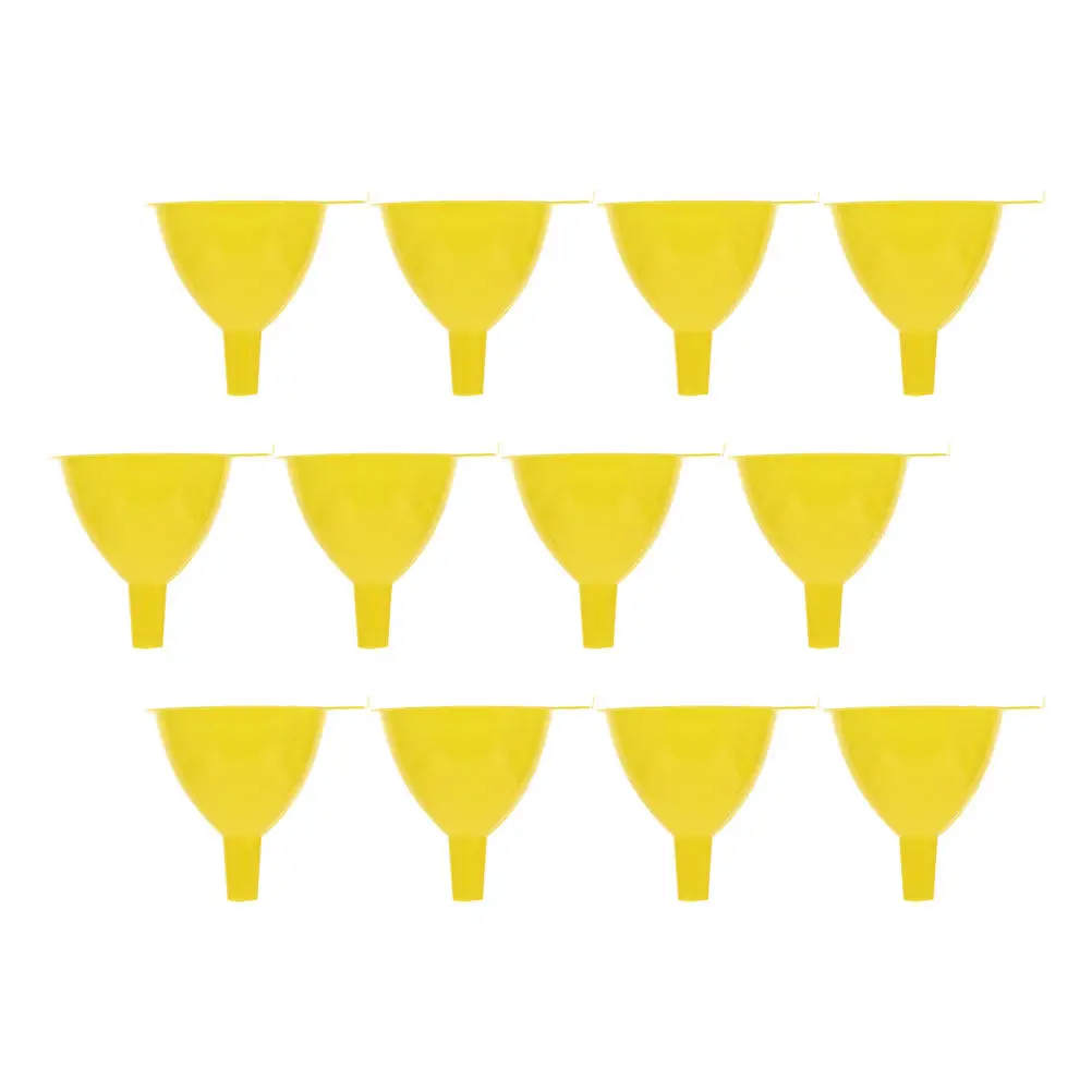 12Pcs Laboratory Funnel Plastic Triangle Narrow Spout Lightweight Filling Funnel for Kitchen Lab Experiment Filter Liquid
