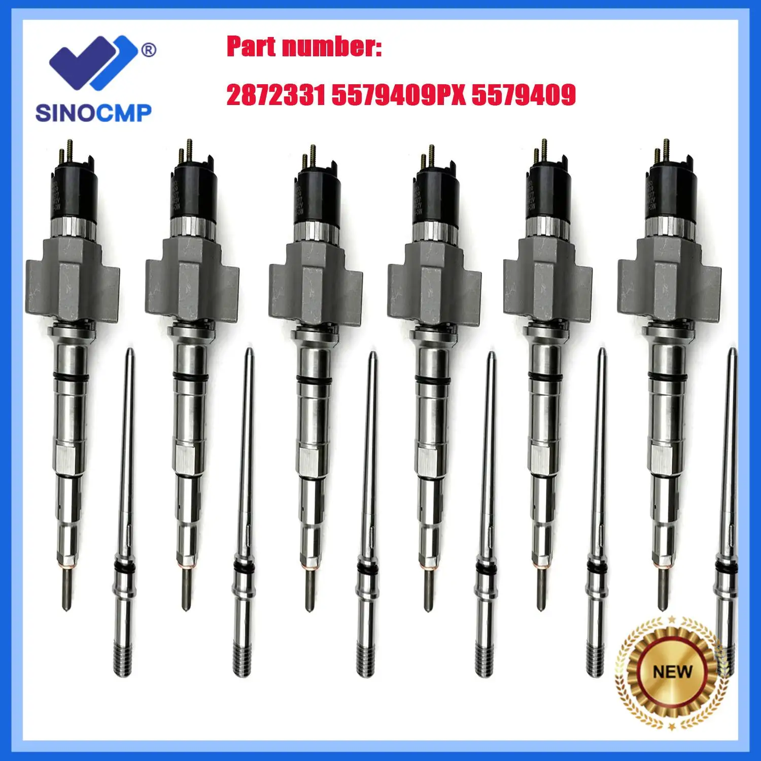 

6pcs New Fuel Injectors & Hose For Cummins ISL Automotive 8.9L Diesel 2872331 5579409PX 5579409 Engine Accessories