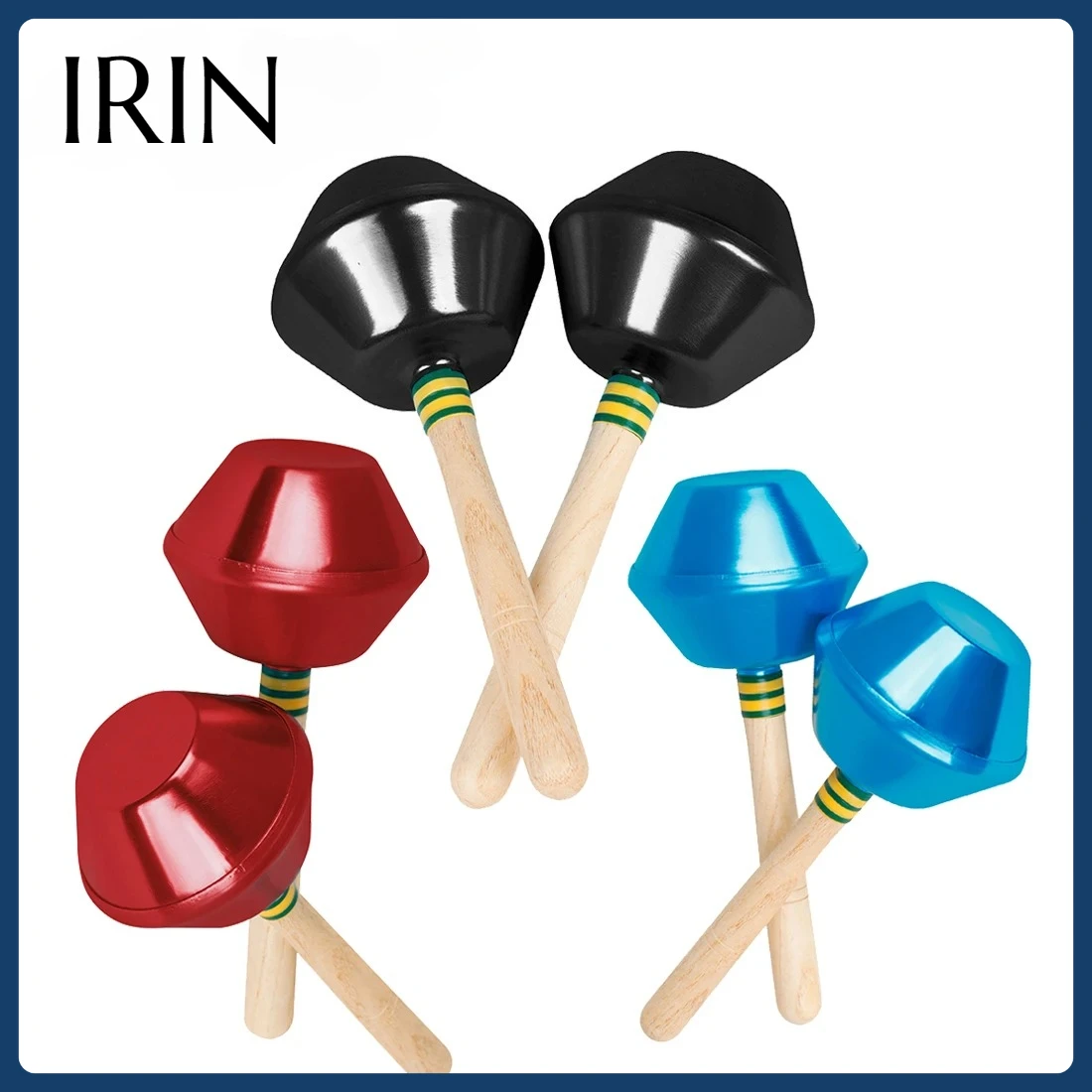 Orff Sand Hammer Wooden Handle Shaking Percussion Musical Instruments Toddlers Infant Maraca Rattles Shaker Sand Ball Kids Toy