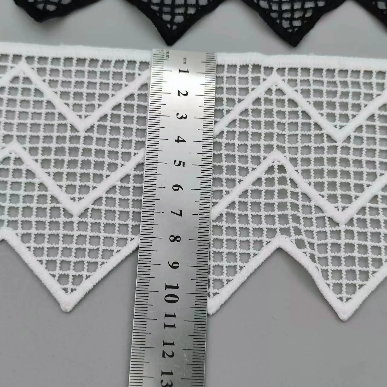 4.1 Inches Wide Embroidered Grid Lace Fabric DIY Wedding Underwear Cuffs Neckline Skirt Sewing Accessories