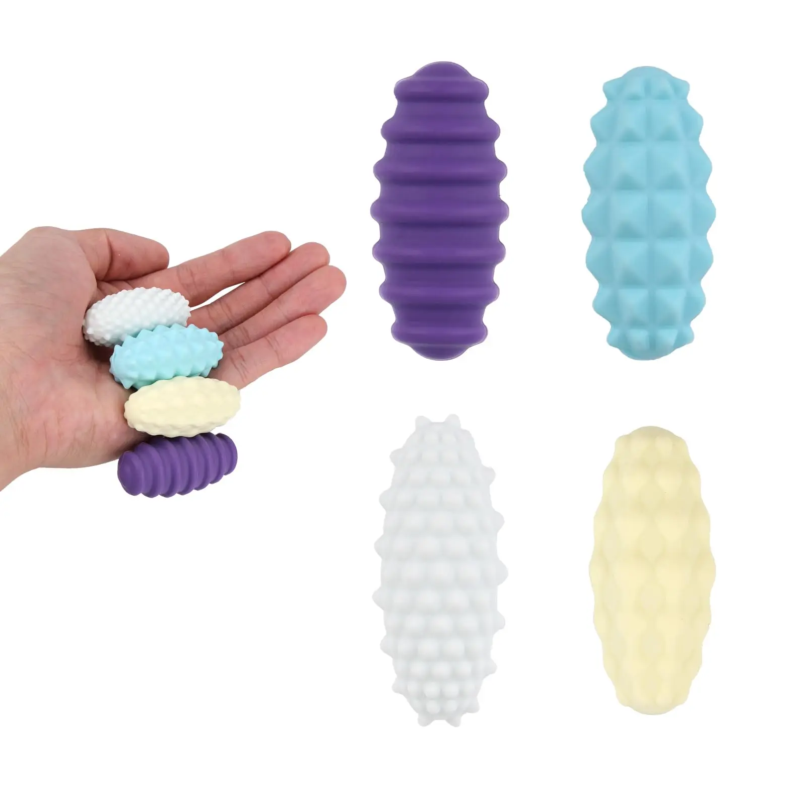 Magnetic Balls Fidget Toy,EDC Anti Stress Relief Toy Anxiety Silicone Oval Ball Sensory Magnet Fidgeting for Adult Kids Autism