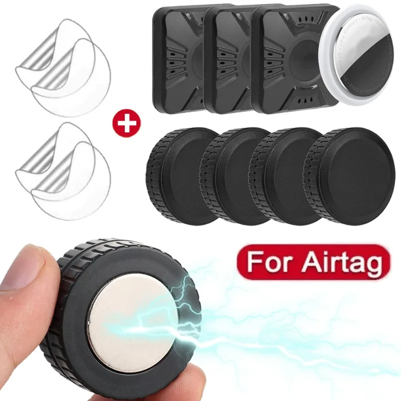 Magnetic Protector Cover Case for AirtTag GPS Tracker Waterproof Shockproof Holder for Apple Airtag Case for Pet Wallet Bike Key