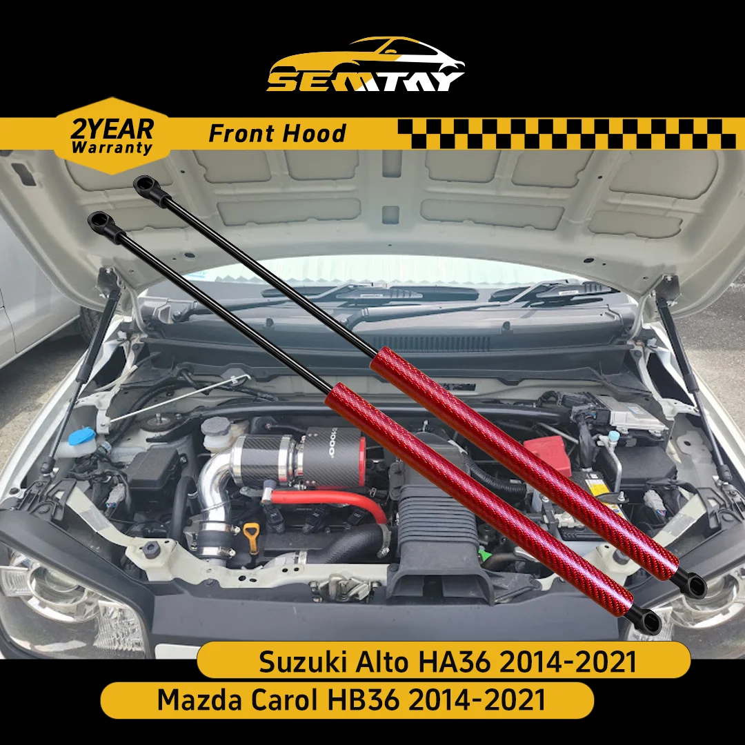 SEMTAY Hood Struts for Suzuki Alto HA36 /Mazda Carol HB36 2014-2021 Bonnet Lift Support Spring Shocks Damper