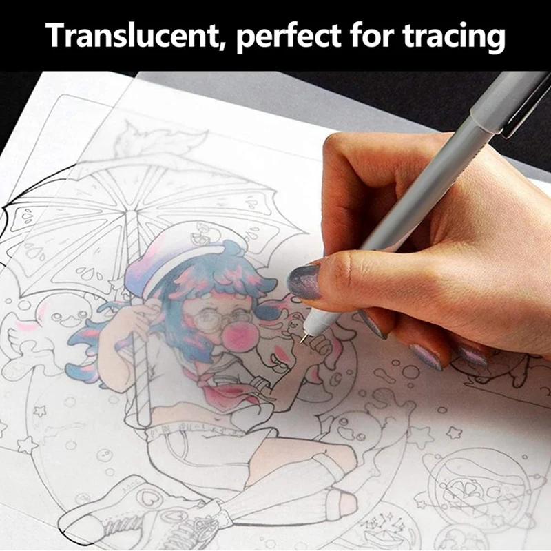 A4 Tracing Papers 200 Sheets, 63 GSM Tracing Paper Bulk , Technical Tracing Paper A4 For Drawing, Scrapbooking,Sketching