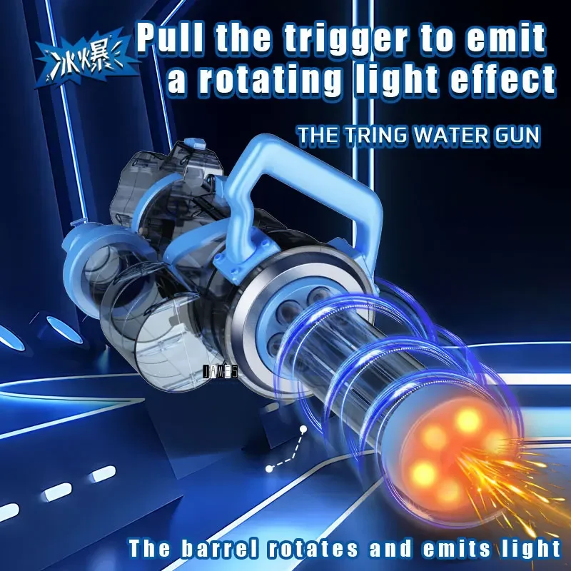 Summer Hot Gatling Water Gun Electric Pistol Shooting Toy Full Automatic Summer Beach Shoot Toy For Kids Children Boys Girls