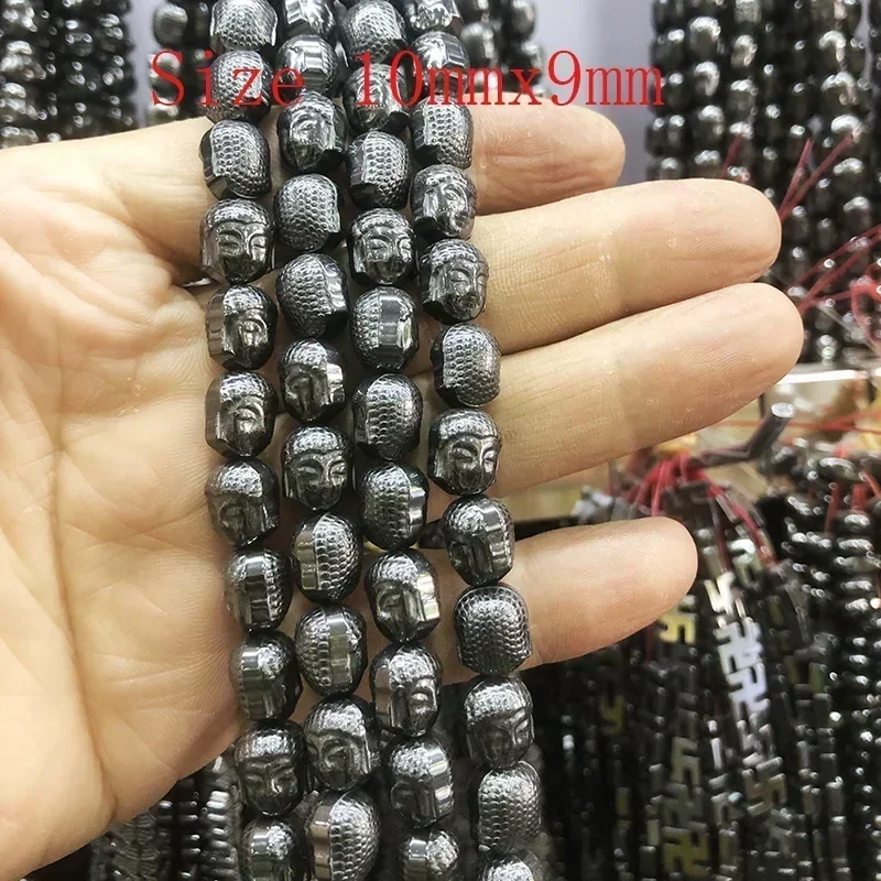 45 Style Natural Black Hematite Stone Beads Star Geometric Column Heart Loose Spacer Beads For Jewelry Making Bracelets Necklace