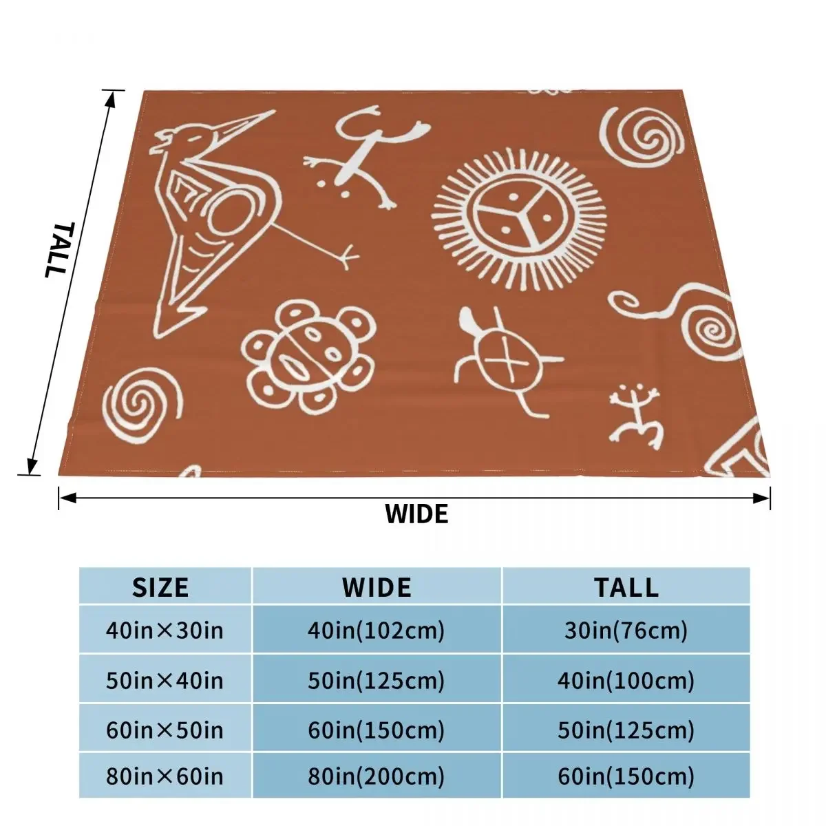 Taino Pattern Throw Blanket Large Moving Luxury Bed Blankets