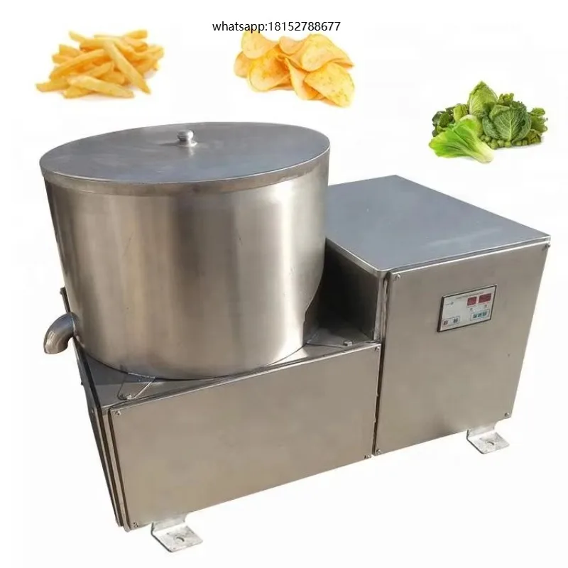 Professional Stainless Steel Centrifugal Deoiling and Dehydration Machine for Fried Chicken French Fries Fruits Vegetables