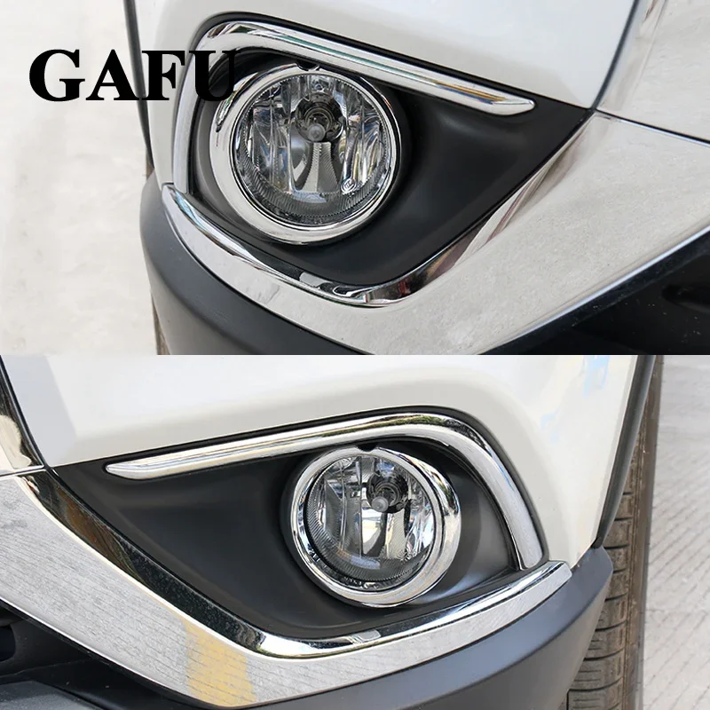 For Mitsubishi Outlander 2016 2017 2018 2020 Chrome Front Fog Light Lamp Cover Insert Trim Foglight Molding Garnish Accent Frame