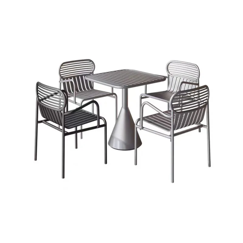 

Wrought iron outdoor combination lounge area bar milk tea shop table and chair outside the bed and breakfast outdoor chair