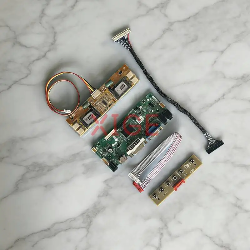 For LM201WE3 LM201WE4 MT216WW01 M201EW02 Matrix Controller Drive Board DIY Kit HDMI+DVI+VGA 1680x1050 4CCFL 1680*1050 LVDS-30Pin