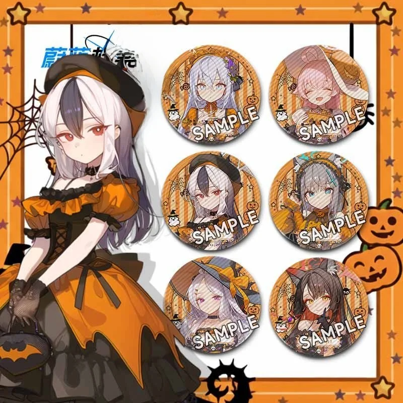 Archivo azul nuevo loween Bae Jia Dai Zi Bai Zhou Qi maíz blanco personalizable coleccionable Anime juego dibujos animados Bae