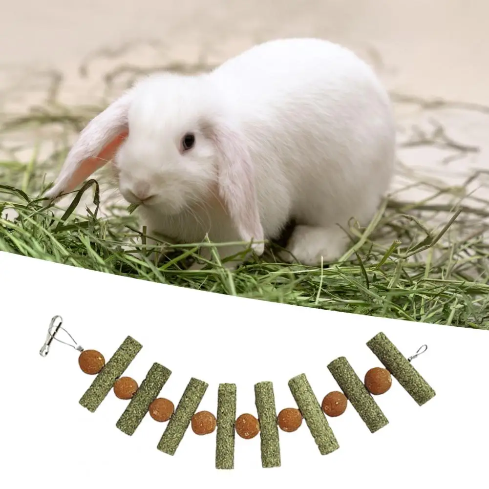 Amusing Fun Easy to Install Emotional Comfort Carrot Grass Ball String Rabbit Molar Stick Rabbit Toy Cage Decoration