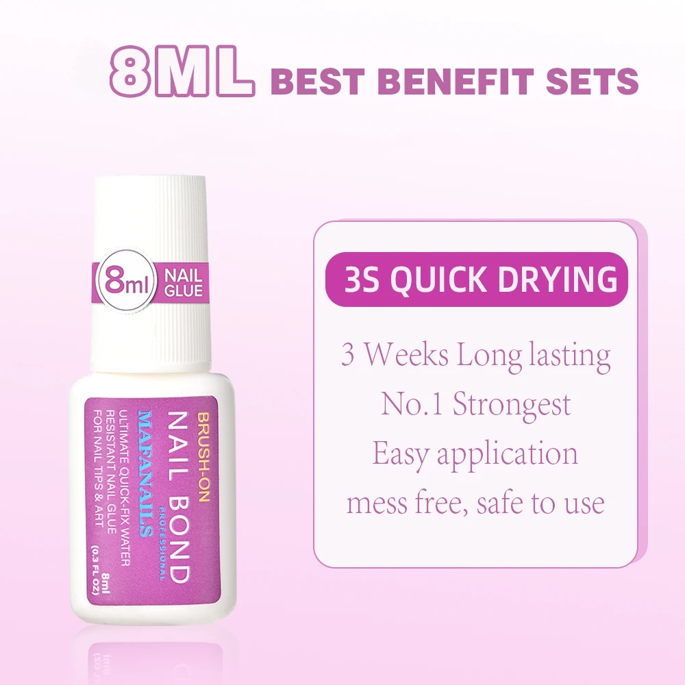 Pegamento para uñas profesional, 5 uds., 7g, para presionar y uñas postizas, Gel acrílico transparente súper fuerte, pegamento para uñas de larga duración *