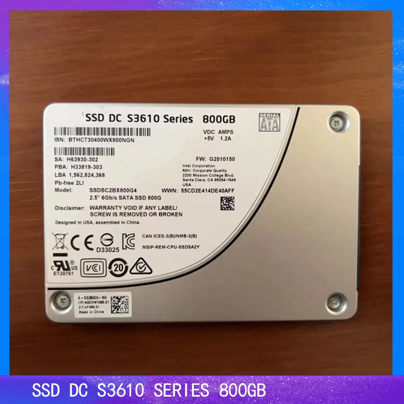 

SSD DC S3610 Series 800GB For INTEL 2.5" 6Gb/s SATA SSD 800G Solid State Drive