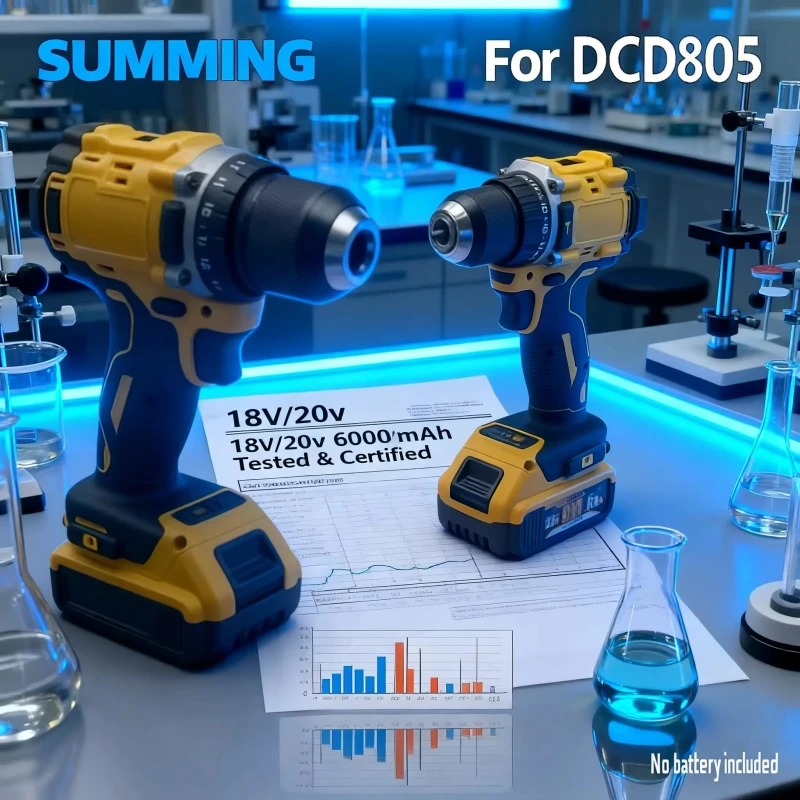 

Lithium Battery 20V RechargeableBrushless Compact ElectricScrewdriver replaceable Hand Drill Impact Drill for DCB206 ⚡✅