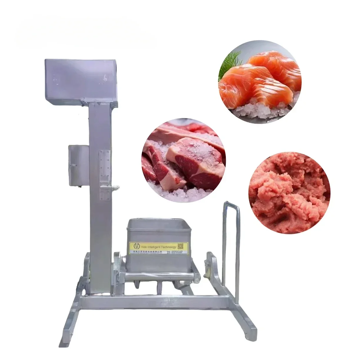 Stainless Steel Meat Bin Lifter And Feeder Bucket Lift Elevator For Vertical Hoist With Accessories