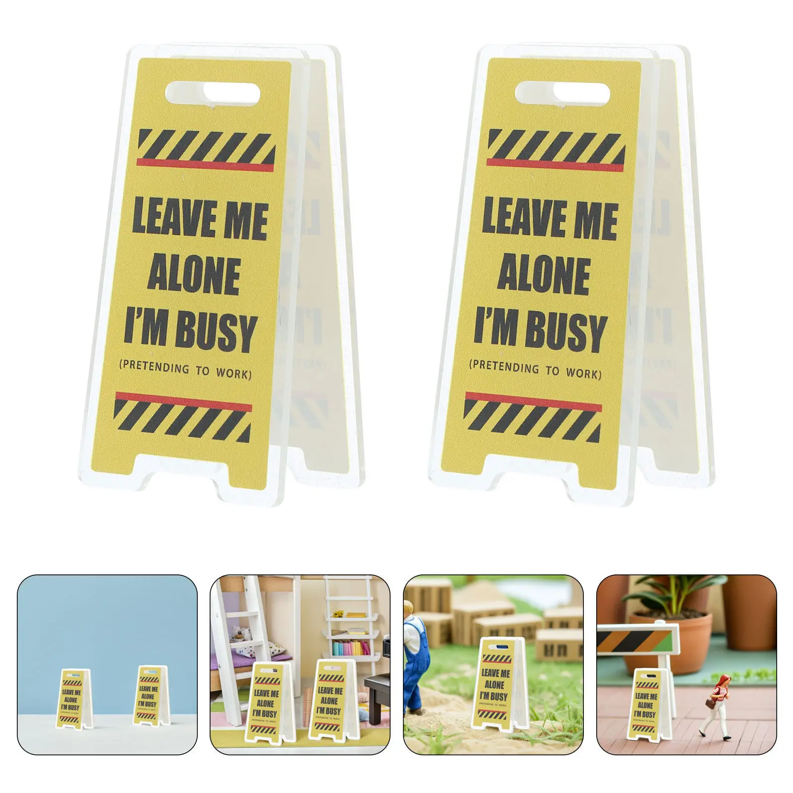 12pcs Acrylic Desk Note Holder Clips – Cute Mini Office Sign Clips for Home & Office Reminders