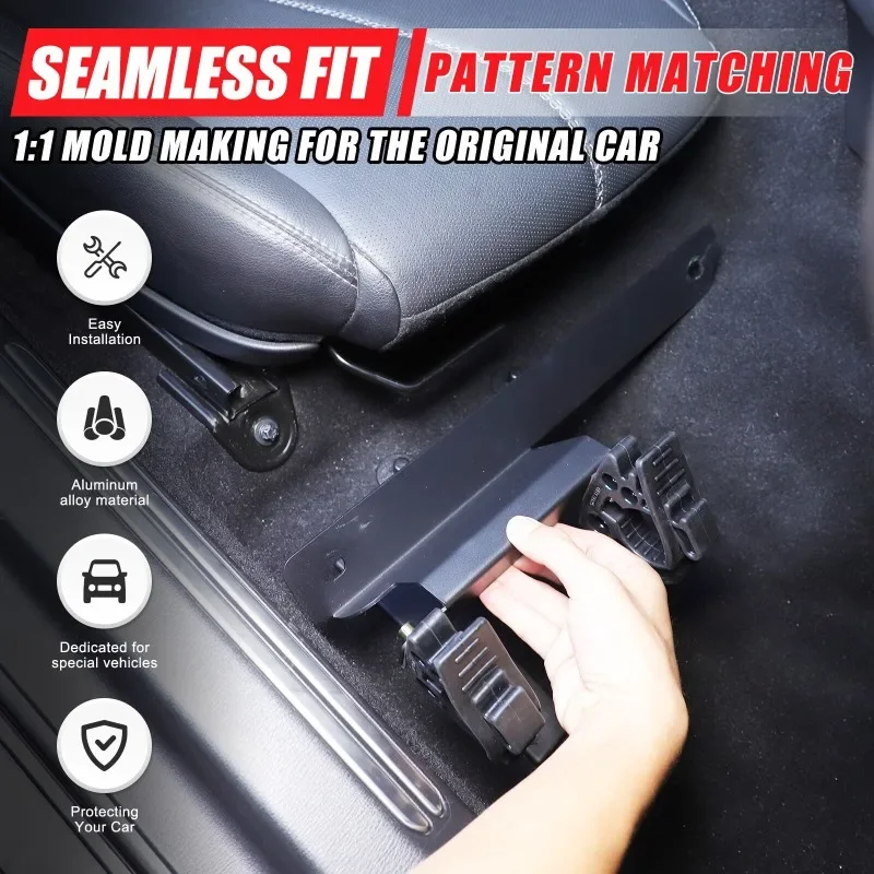 

For Fiat 124 Abarth 124 2016-2024 Aluminum Alloy Black Car Under Seat Flashlight Holder Bracket Interior Car Accessories