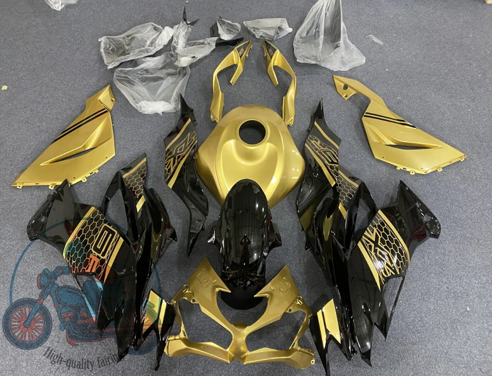 High quality New ABS Full Fairings Kit Fit for KAWASAKI ZX-6R 636 2013 2014 2015 2016 2017 2018 Bodywork Set Custom Golden Black