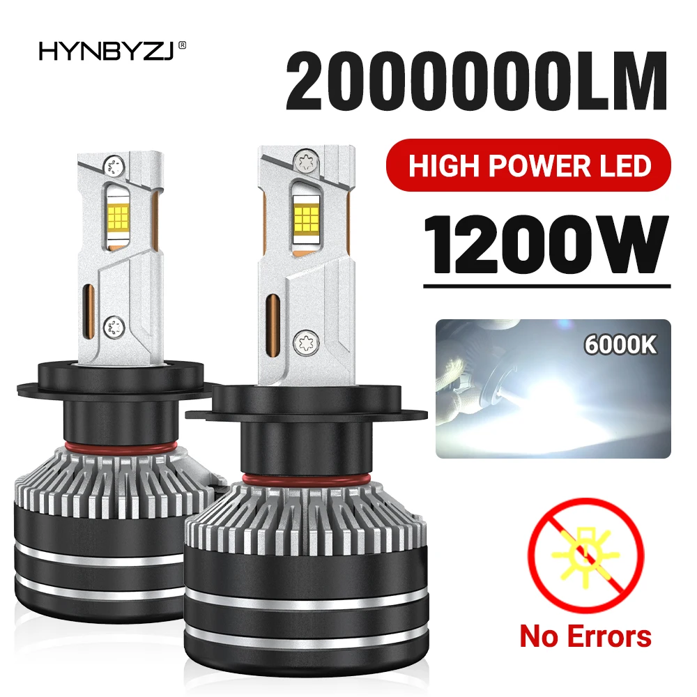

HYNBYZJ H4 H7 H11 LED CANBUS 2000000LM 1200W H1 H8 9005 9006 HB3 HB4 9012 HIR2 Led Headlight Turbo Auto Fog Lamp 6000K 12V 24V