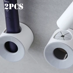 2pcs Toothbrush Holder Bathroom Electric Toothbrush Holder Wall Mounted for Shower Space-Saving Bathroom Storage Organizer Caddy