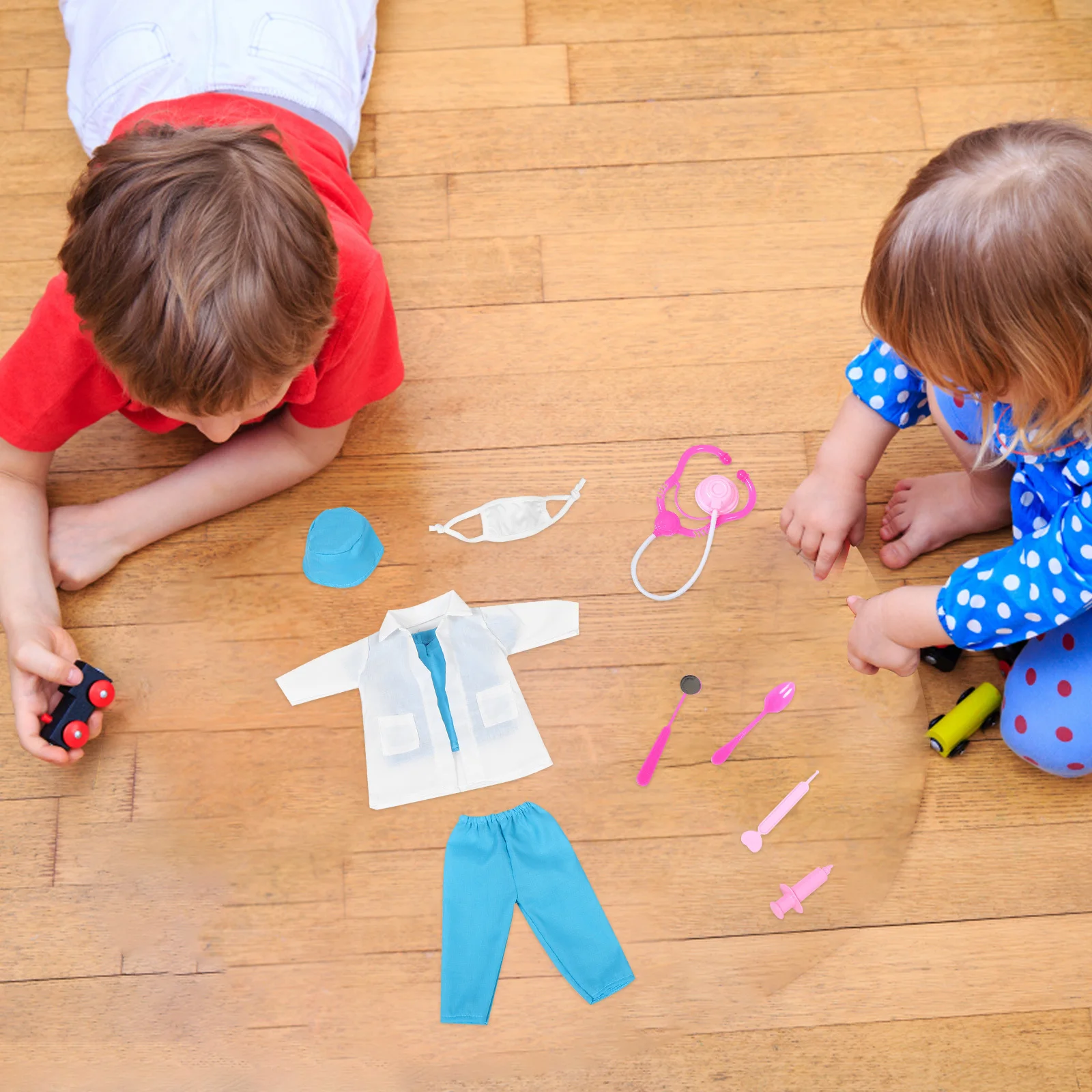 

1 комплект, 18-дюймовая одежда, мини-наряд на тему доктора, инструменты для ролевых игр, аксессуары, сменный костюм, набор для