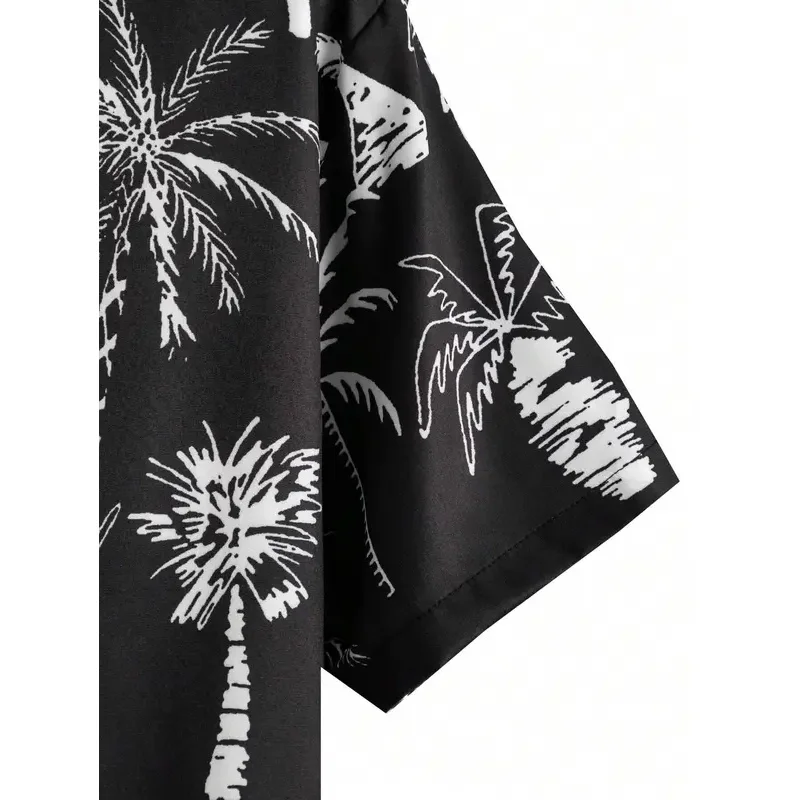 قمصان رجالية، قمصان منقوشة بجوز الهند هاواي، أزياء صيفية جديدة للرجال، قمصان كاجوال بأكمام قصيرة، قمصان #5