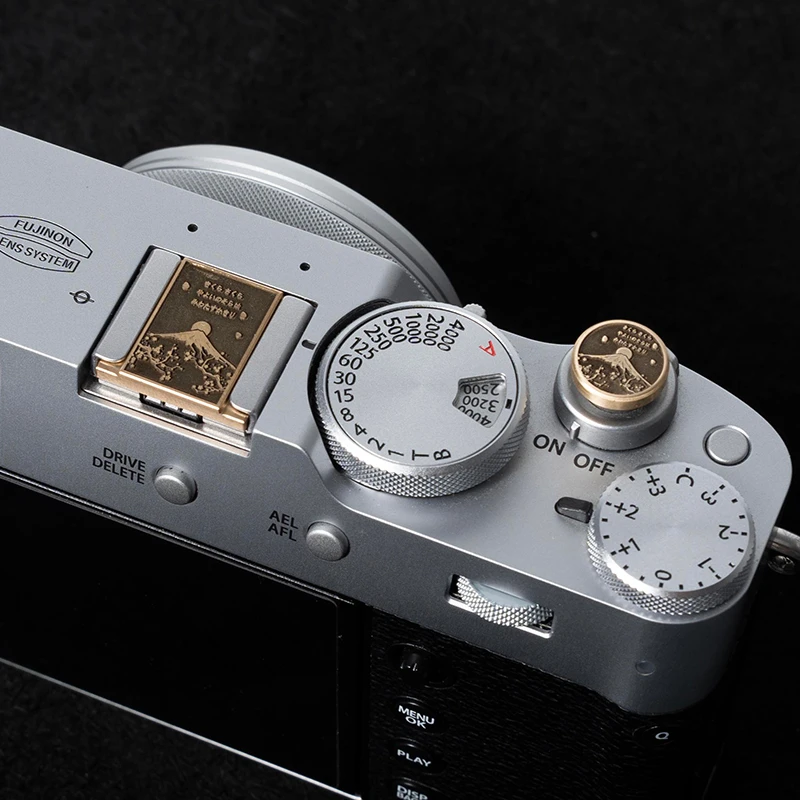 Osłona mocowania lampy błyskowej do aparatu Fujifilm XT5 X100VI XM5 XT30 XT50 XS20 ZFC Z50 ZF, ozdobna metalowa osłona przycisku migawki, ochrona przed kurzem — zdjęcie produktu 5