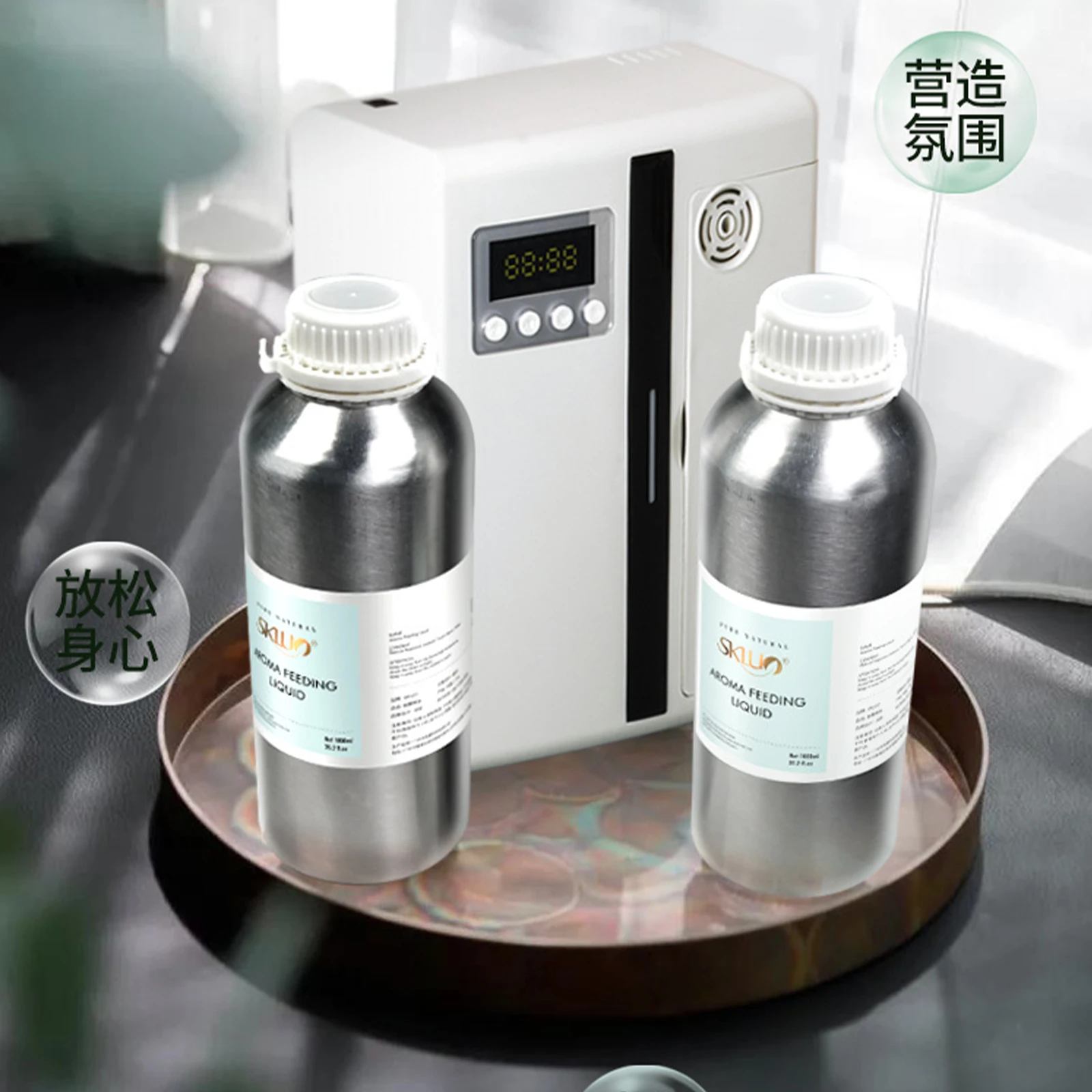 500ml/1000ml Bulk Hotel-Style Essential Oil - Diffuser & Aroma Machine Replacement Refill for Home Office Mall Air Freshener