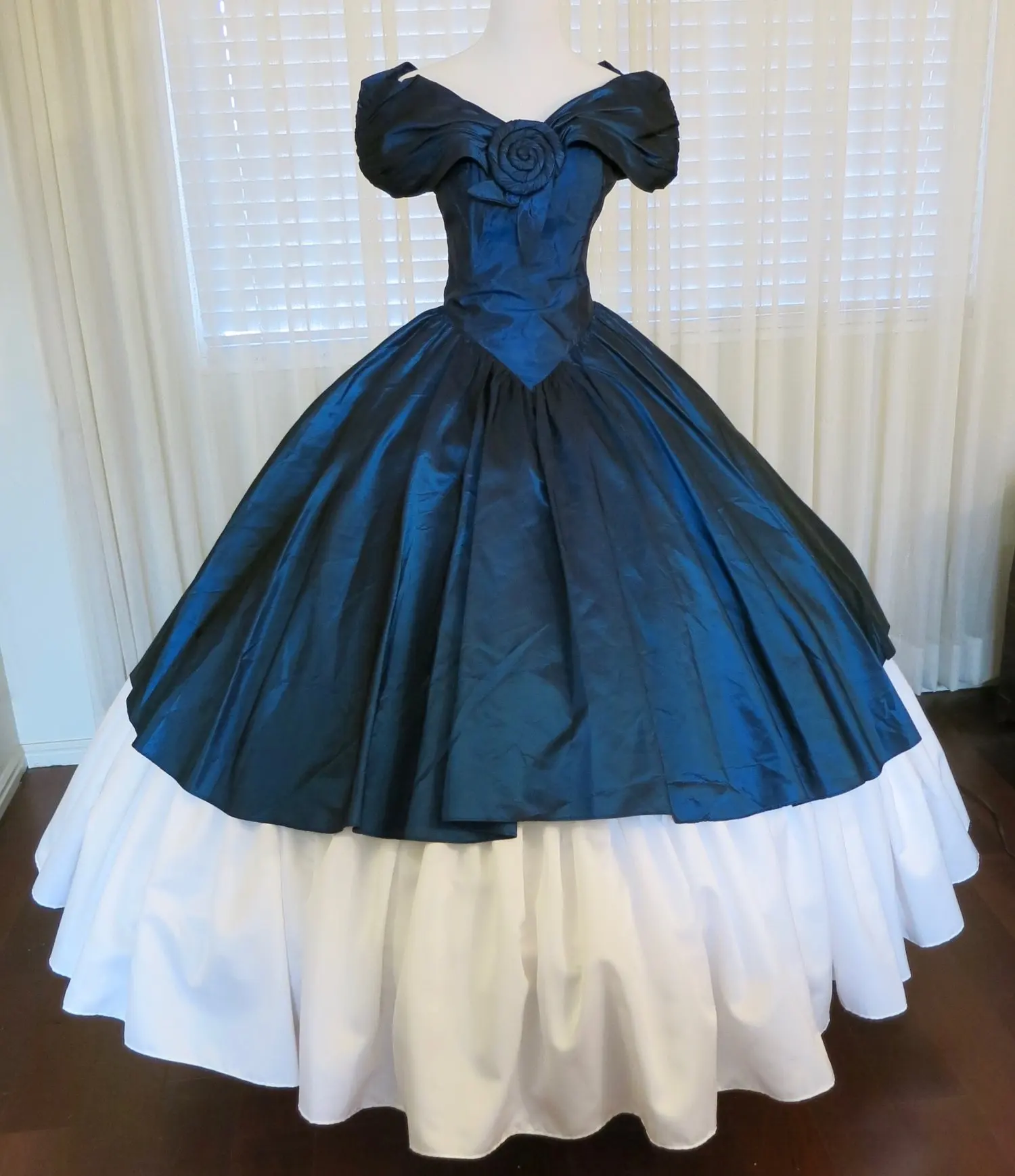 Civil war Theater Southern Belle DRESS civil war blue ball gown Renaissance Theater blue vampire dress gown