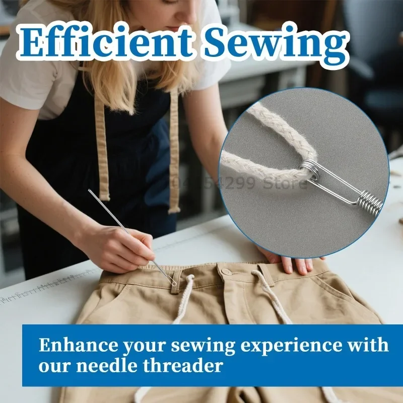 Buigbaar veerkoord inrijggereedschap met clip voor broeken hoodies elastiek veters kant DIY naaibenodigdheden set praktisch en eenvoudig te gebruiken ideaal voor handwerkprojecten en het repareren van kleding