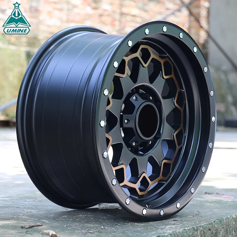 Factory wholesale pcd 5x127 5X139.7 6x139.7 offroad car aluminum alloy wheels 17 inch suv 4x4 wheel rim