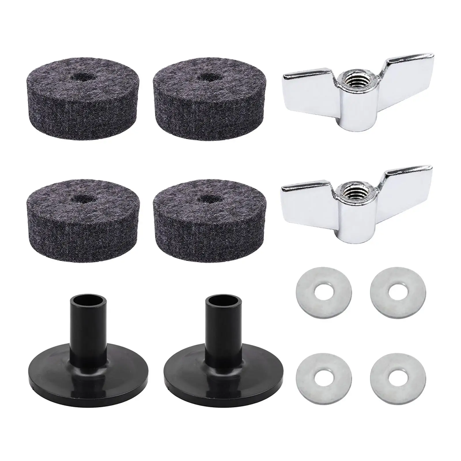 Cymbal Replacement Durable Hi Hat Clutch Felts Accessory Cymbal Stand Felts Drum Cymbal Felts Pads Cymbal Sleeves and Washer