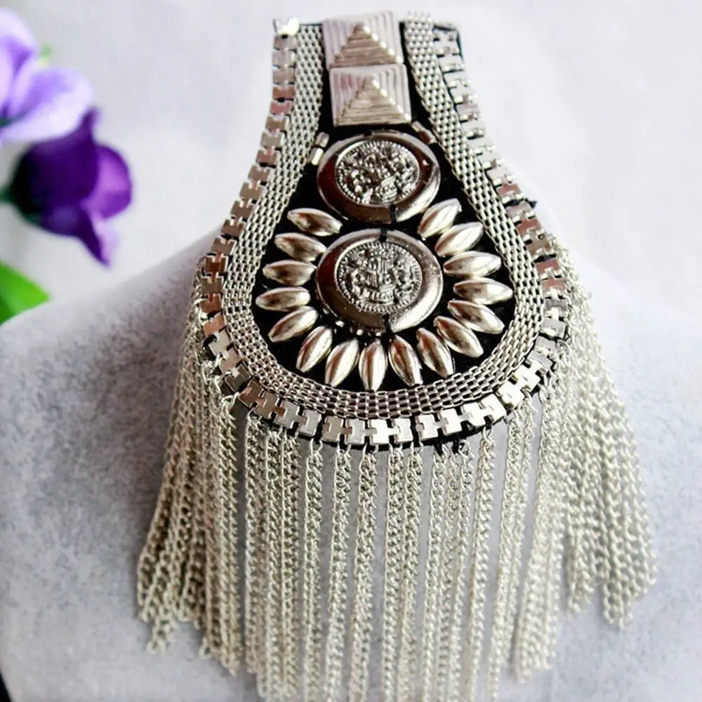 Gifts Punk Spike Tassel Brooch Epaulets Shoulder Flash Shoulder Mark