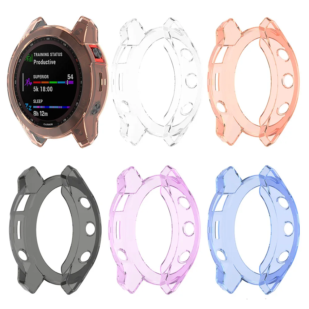 Soft TPU Protector Case For Garmin Fenix 7 7S 7X Pro Clear Protective Frame Cover For Garmin Epix Pro