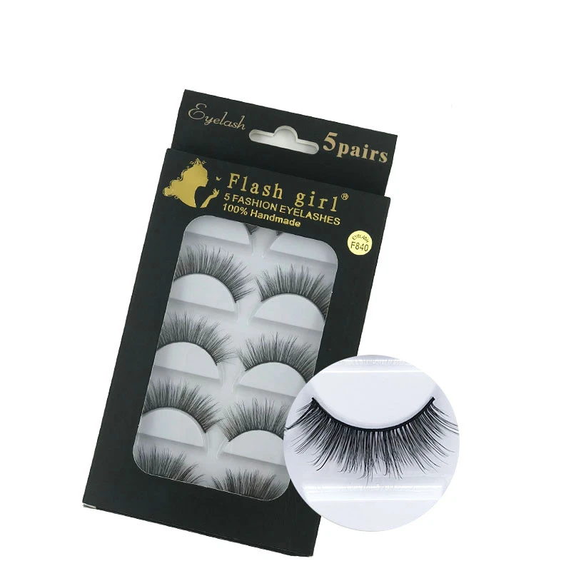Natural Looking European-Style 3D False Eyelashes Wholesale Three-Dimensional Fake Eyelashes for Eye Makeup