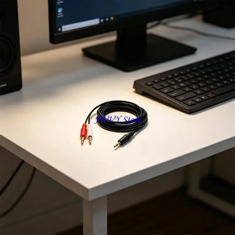 573A Multifunctional 3.5mm to Double Sound Adapters Cable Ensures Clear Sound