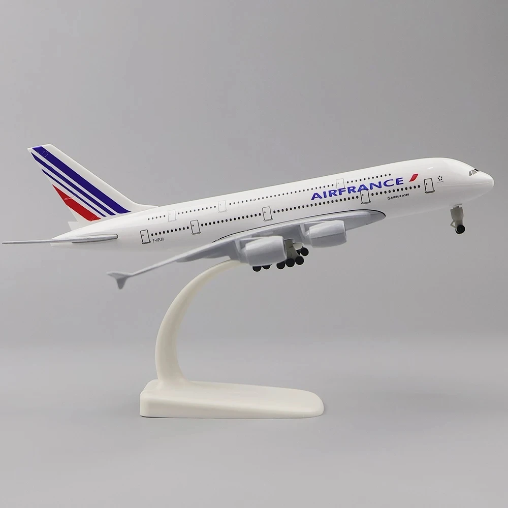 20cm 1:400 Scale Metal Airplane Model French A380 Metal Aircraft Replica Alloy Material Aviation Mold Gift Series