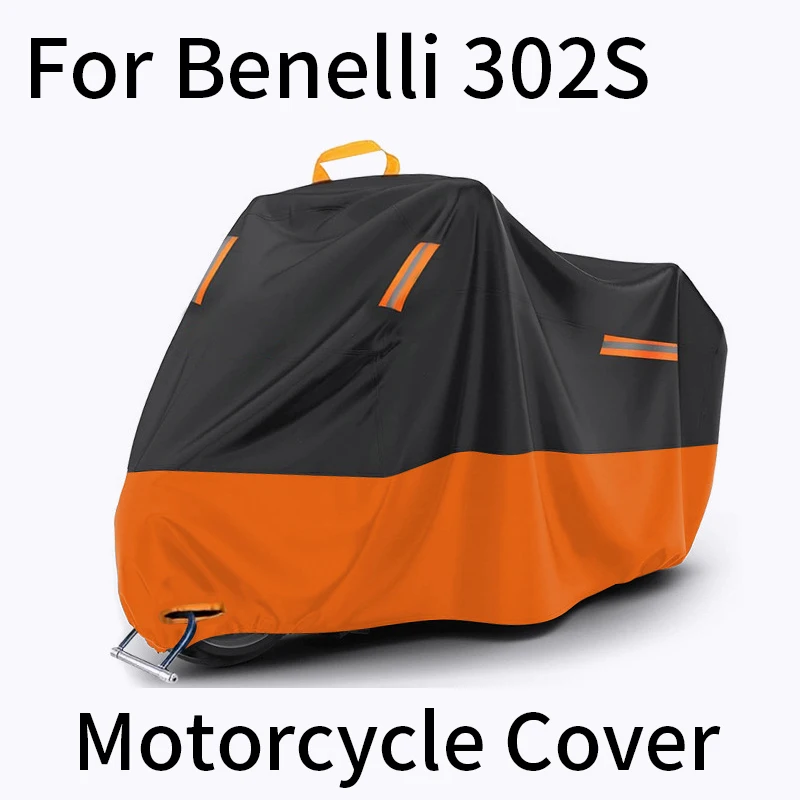 

Для мотоцикла Benelli 302S, водонепроницаемый уличный чехол, защита от любых погодных воздействий, УФ-дож, пыленепроницаемая, сверхпрочная ткань Оксфорд