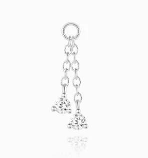 AIDE 1 Stück 925 Sterling Silber Ersatzteile Ketten Teil für Ohrstecker Piercing Creolen Tropfenohrring Damen Edlen Schmuck Geschenk